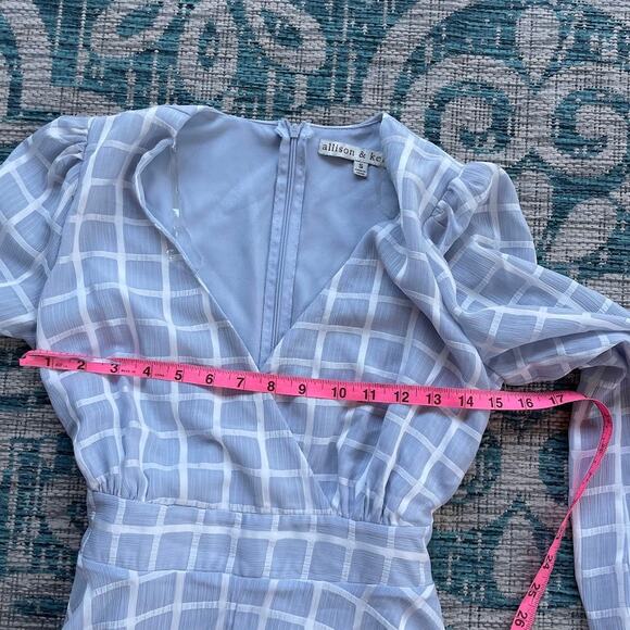 Allison & Kelly Purple Checkered A-line Dress - Size S - Picture 9 of 10
